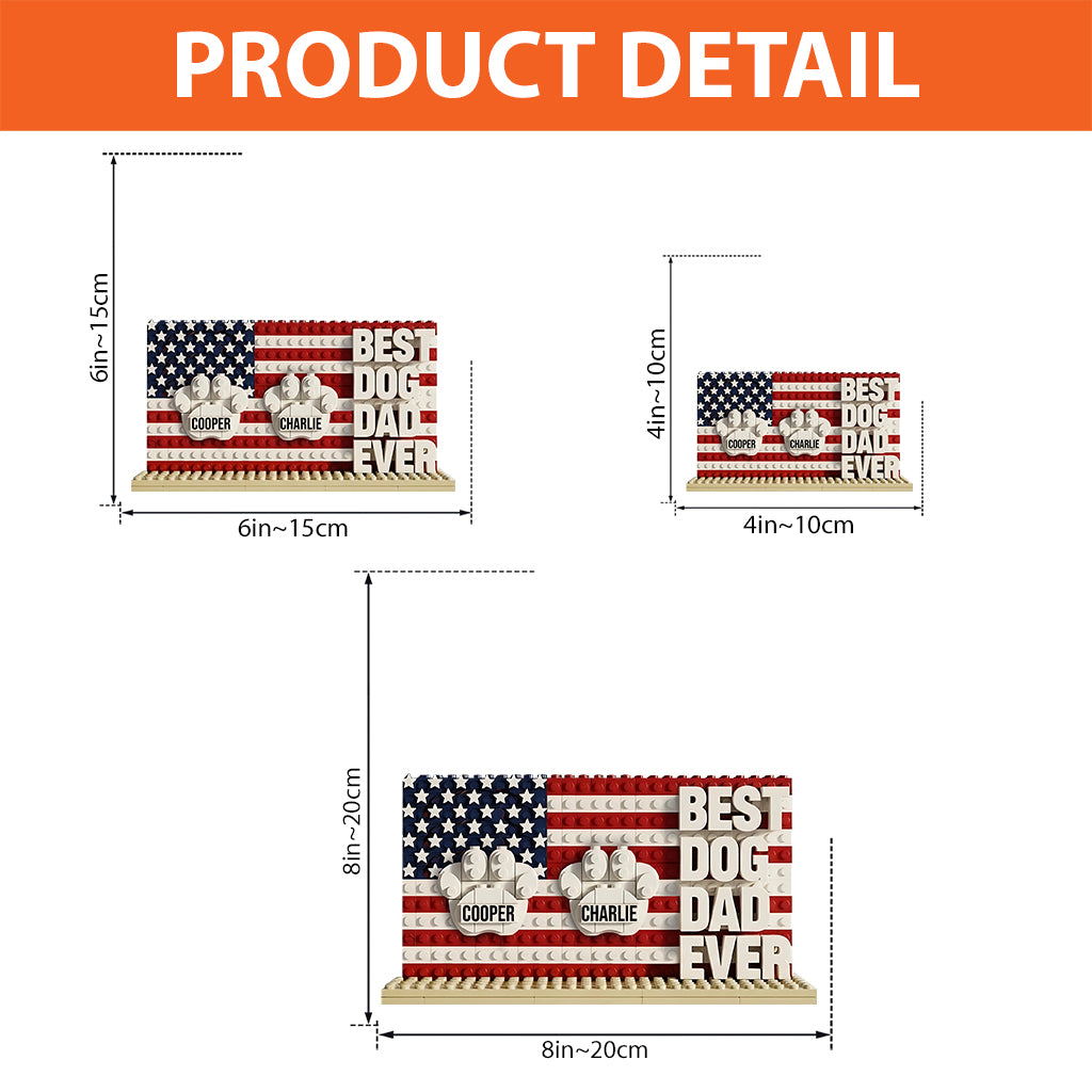 Meilleur papa de chien au monde - Plaque acrylique personnalisée en forme de chien