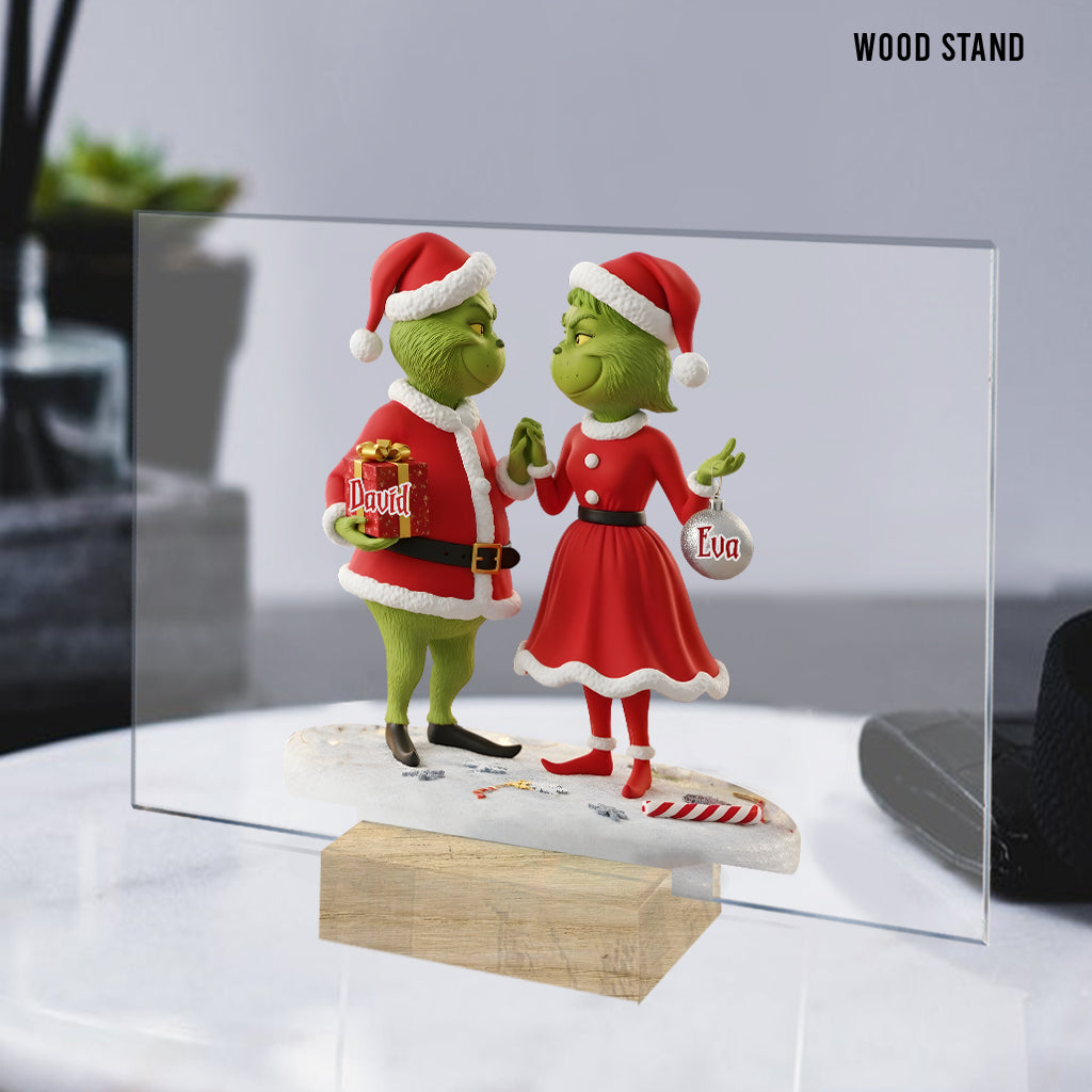 Christmas In Heaven - Personalized Stole Christmas Transparent Acrylic Plaque