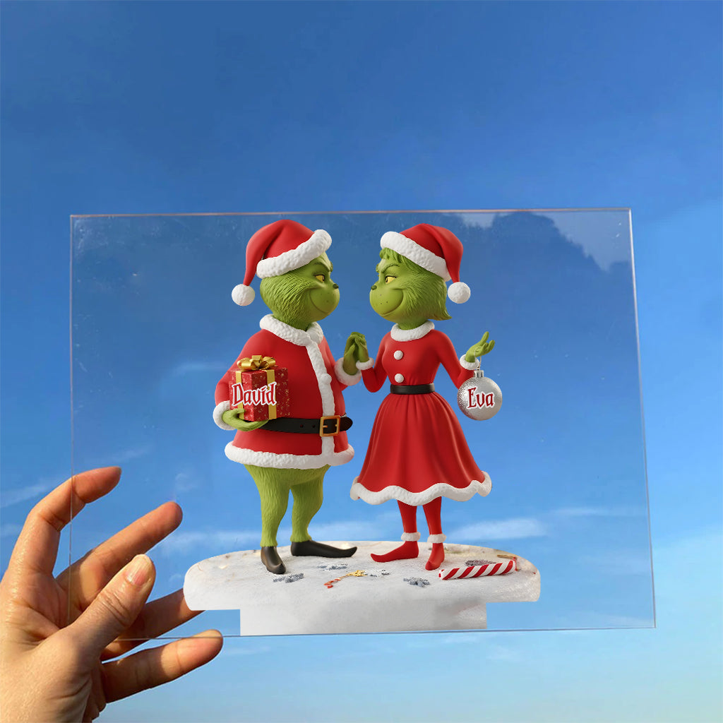 Christmas In Heaven - Personalized Stole Christmas Transparent Acrylic Plaque