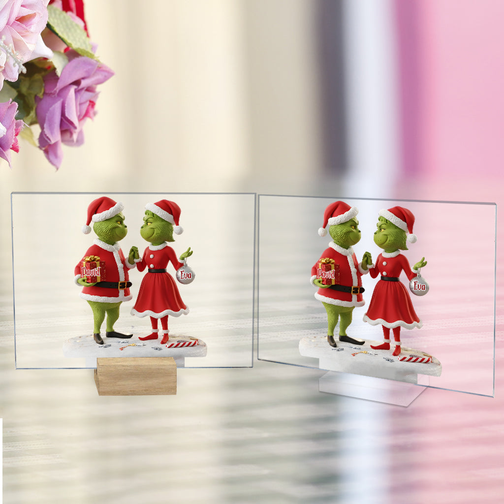 Christmas In Heaven - Personalized Stole Christmas Transparent Acrylic Plaque