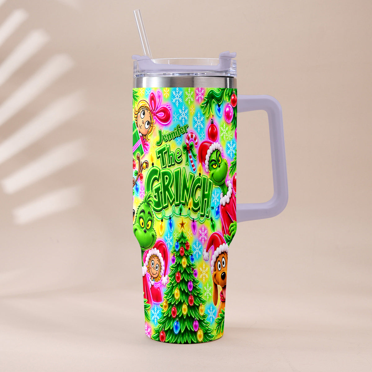 It's Time - Personalized Stole Christmas Tumbler With Plush Charm