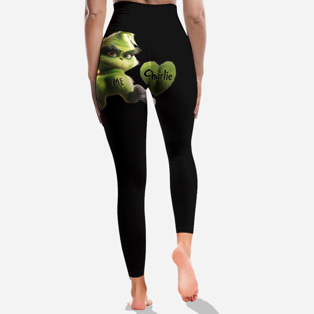 Kiss Me Monster - Personalized Stole Christmas Leggings