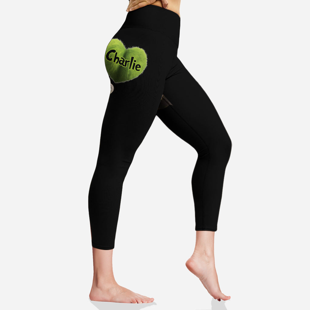 Kiss Me Monster - Personalized Stole Christmas Leggings