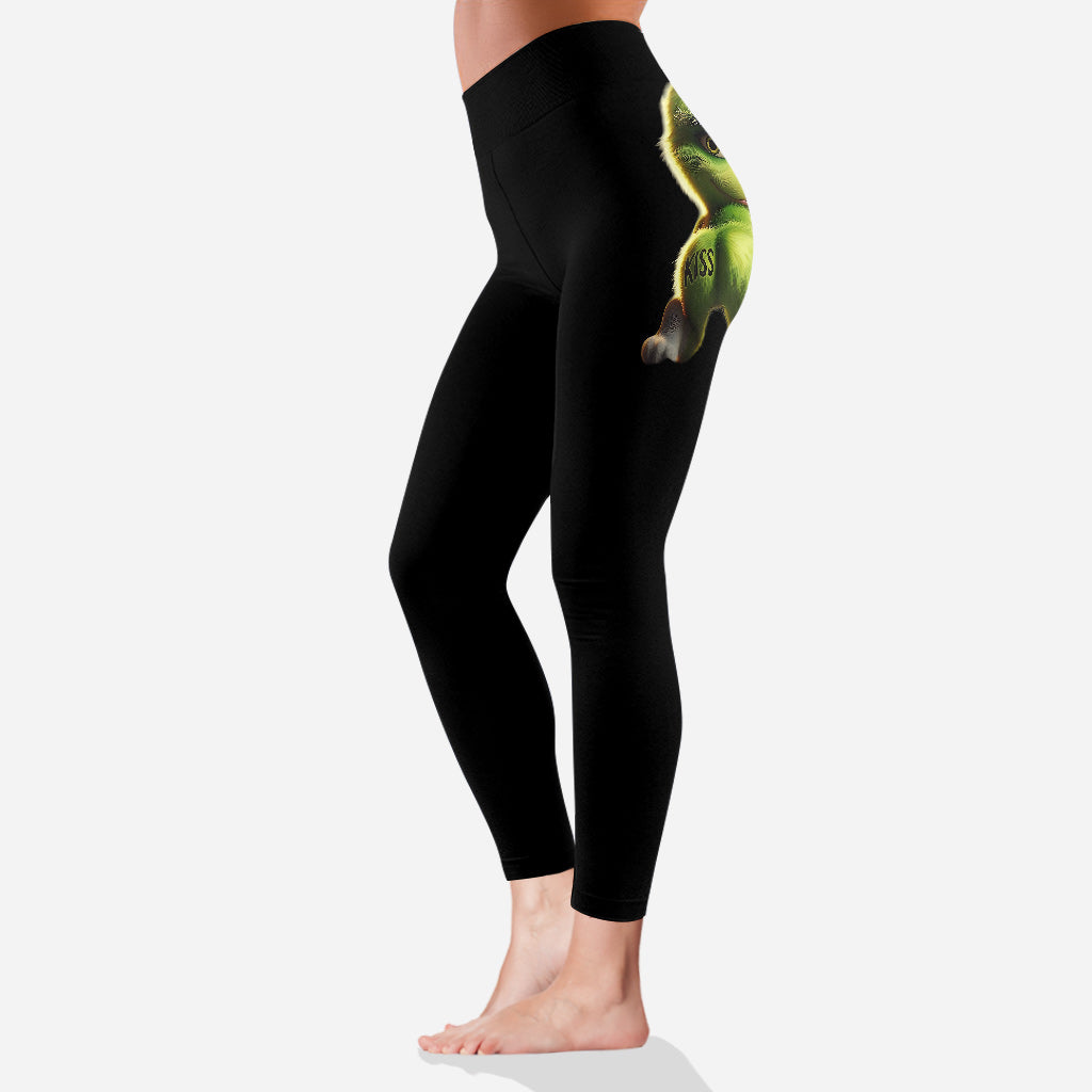 Kiss Me Monster - Personalized Stole Christmas Leggings