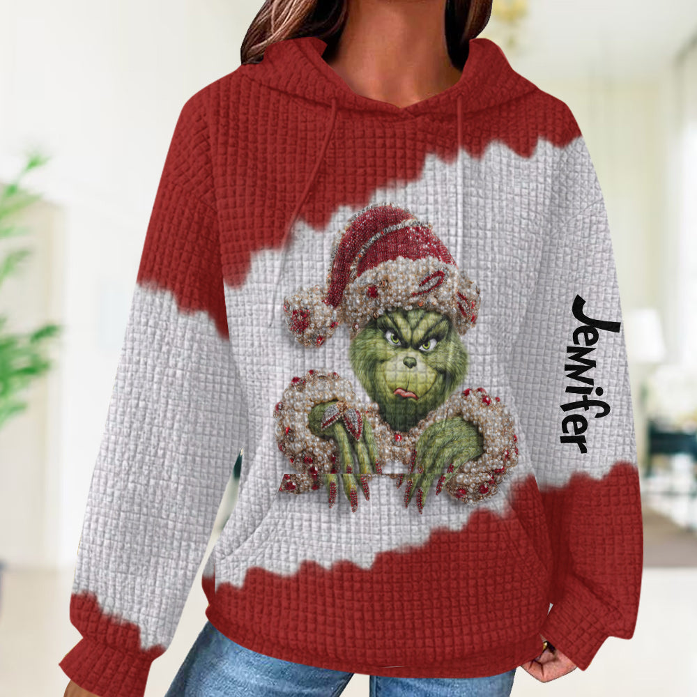 Stink Stank Stunk - Sweat à capuche gaufré de Noël personnalisé Stole