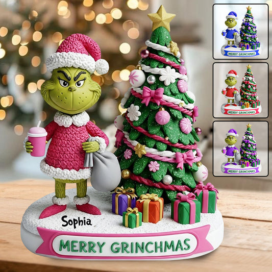 Merry Grinchmas - Personalized Stole Christmas Custom Shaped Acrylic Plaque