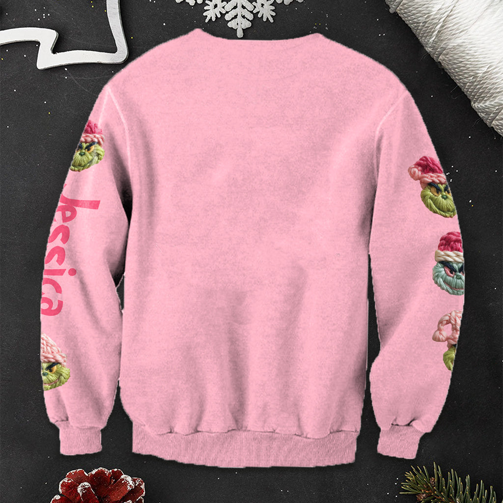 Joyeux Grinchmas - Étole de Noël personnalisée Pull moche de Noël