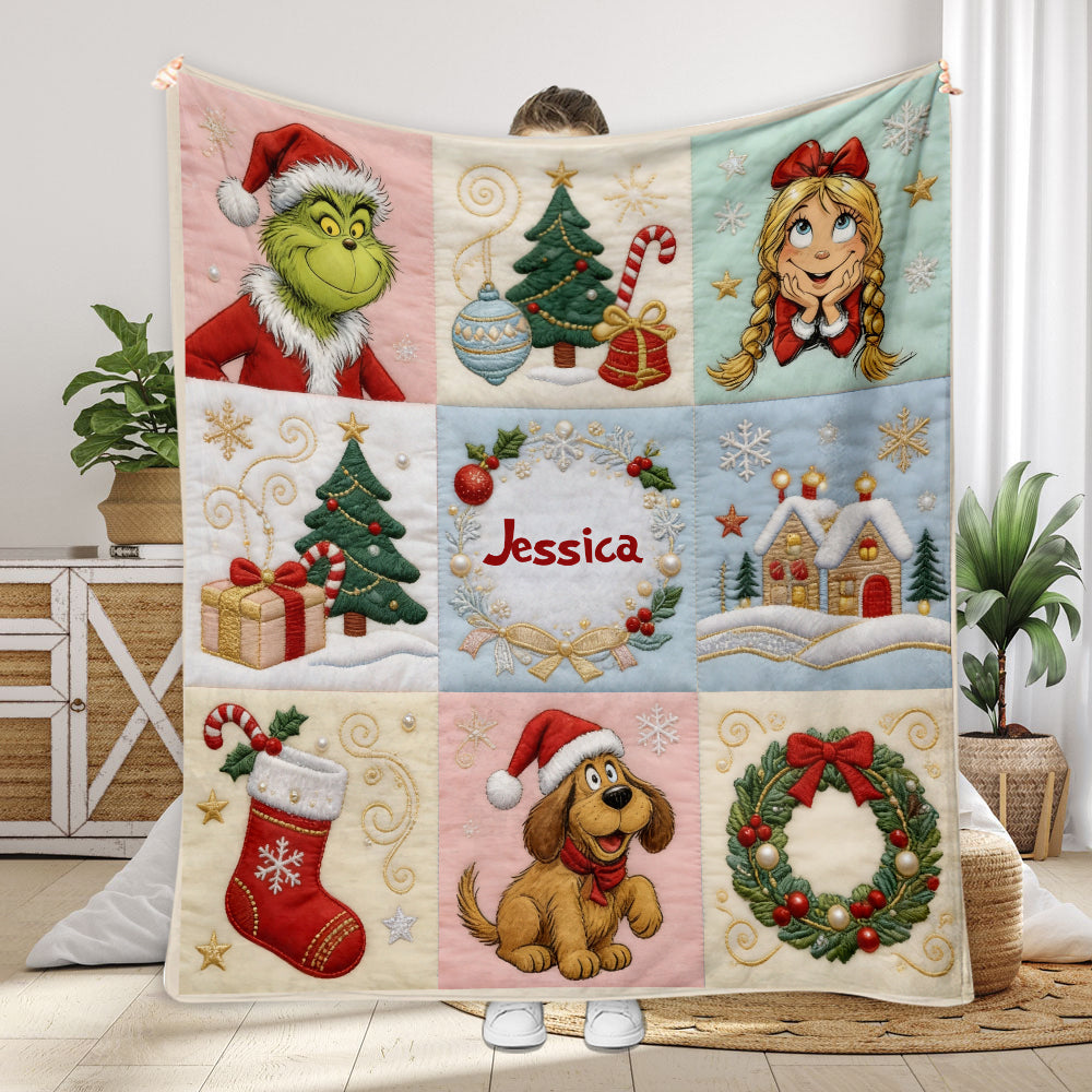 Merry Christmas - Personalized Stole Christmas Blanket