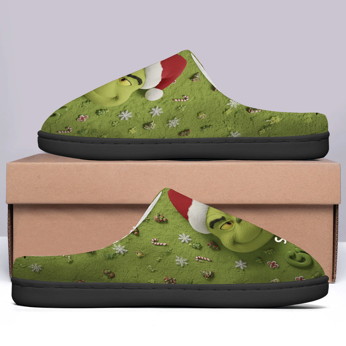 Merry Grinchmas - Personalized Stole Christmas Slippers
