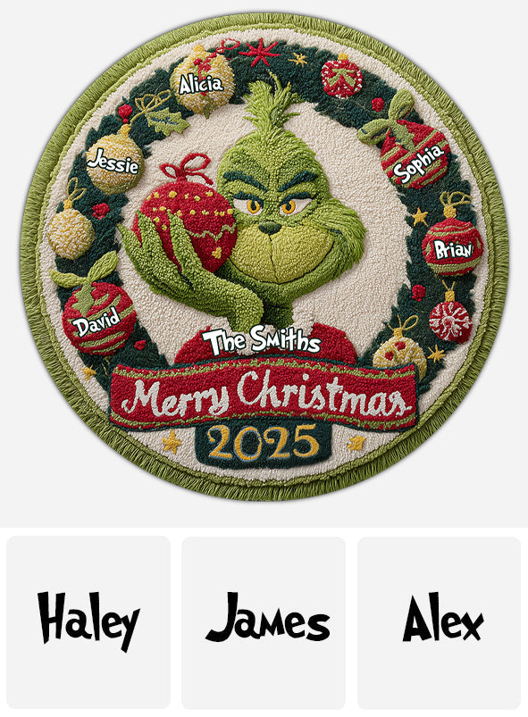 Joyeux Noël - Étole de Noël personnalisée - Tapis rond