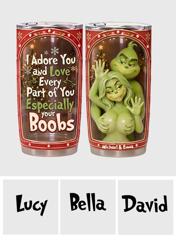 Naughty Green Creature Christmas - Personalized Stole Christmas Tumbler