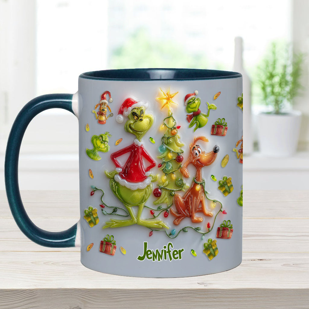 Merry Greenmas - Personalized Stole Christmas Accent Mug
