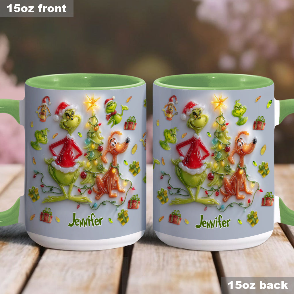 Merry Greenmas - Personalized Stole Christmas Accent Mug