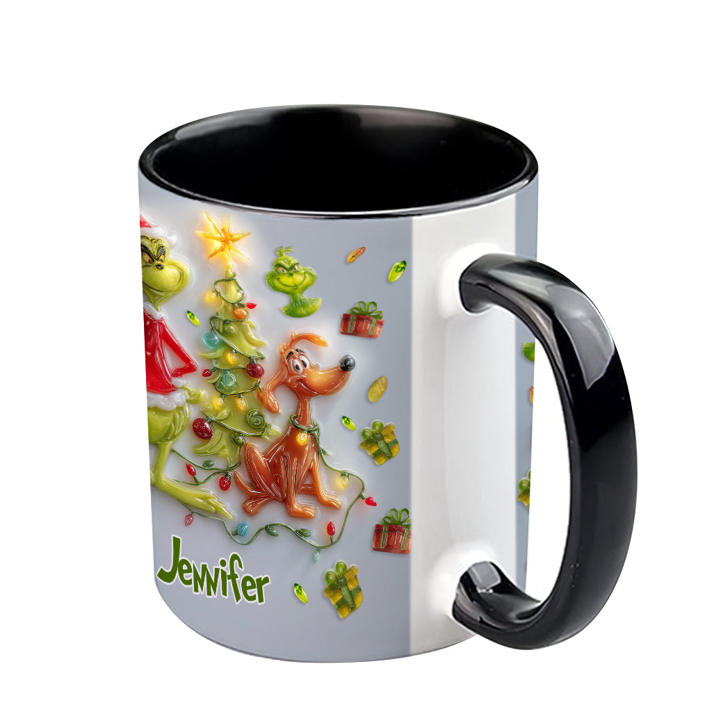 Merry Greenmas - Personalized Stole Christmas Accent Mug