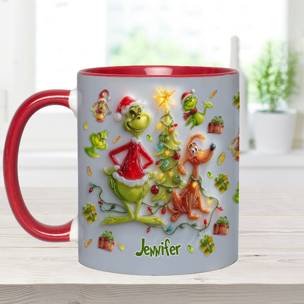 Merry Greenmas - Personalized Stole Christmas Accent Mug