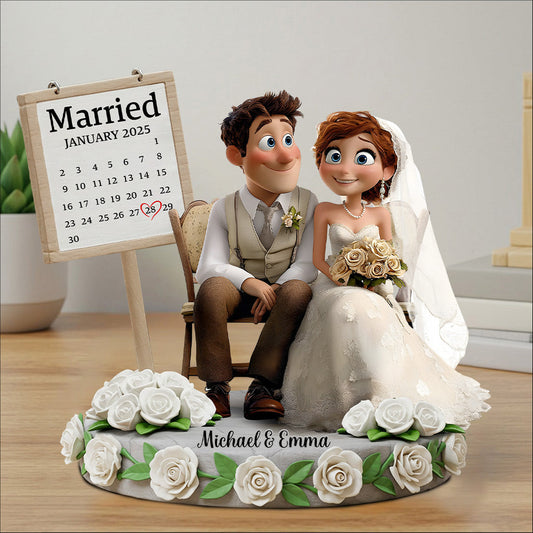 Happily Ever After - Personalized Couple Custom Shaped Acrylic Plaque