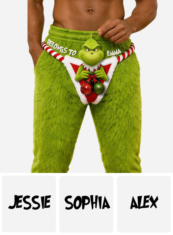 Belongs To My Girlfriend - Personalized Stole Christmas Unisex Sweatpants