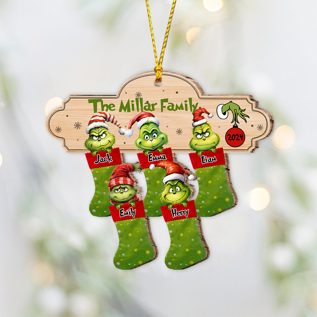 Merry Grinchmas - Personalized Stole Christmas Ornament