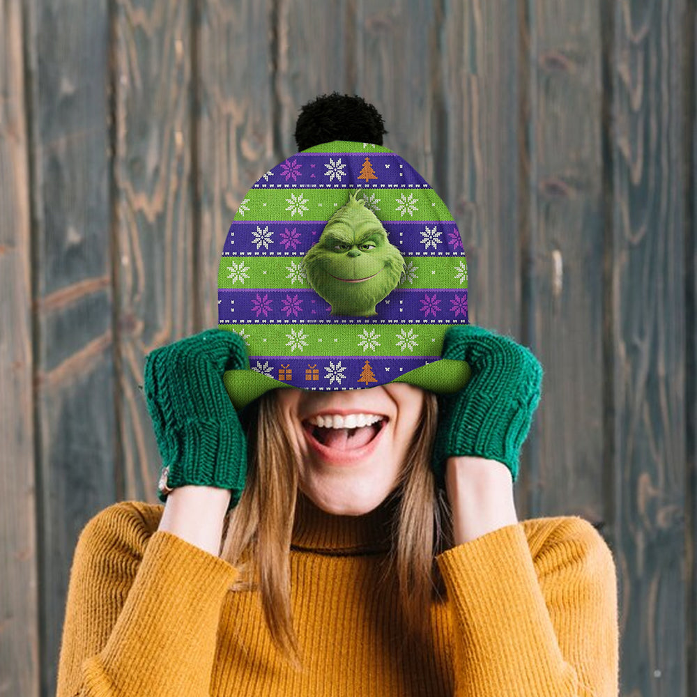 Noël Green Monster - Bonnet de Noël personnalisé avec étole