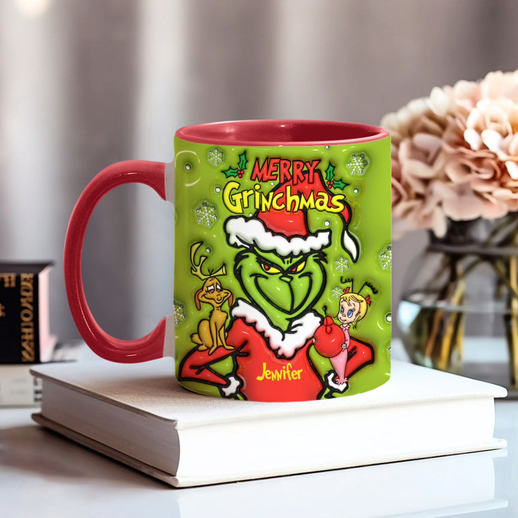 Merry Grinchmas - Personalized Stole Christmas Accent Mug