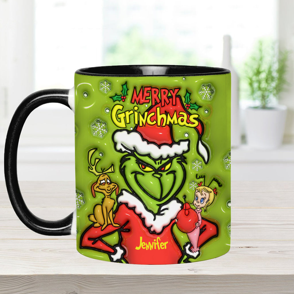 Merry Grinchmas - Personalized Stole Christmas Accent Mug