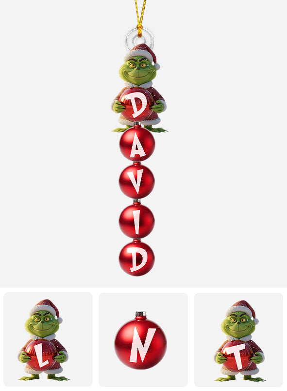 Joyeux Grinchmas - Étole de Noël personnalisée et transparente