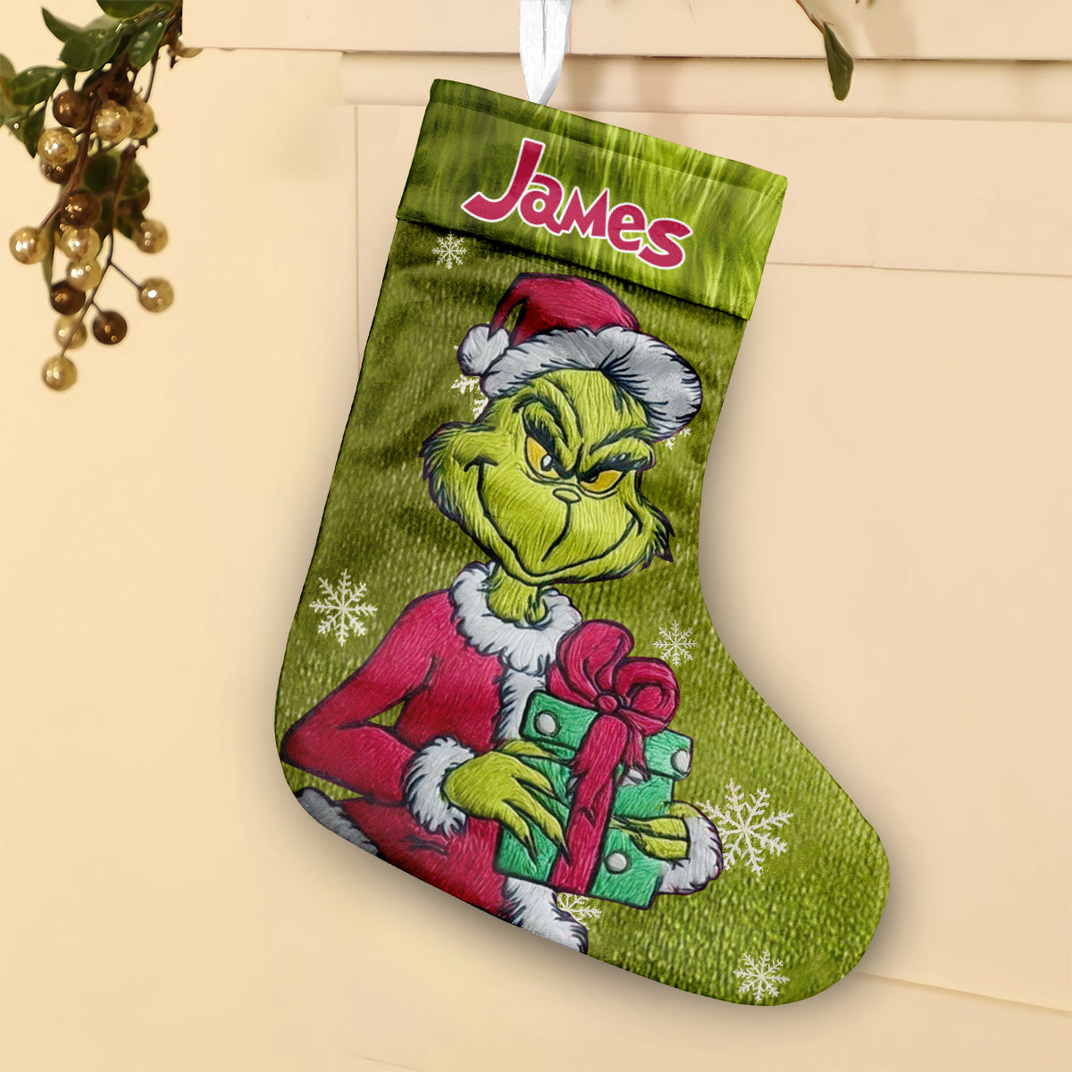 Merry Grinchmas - Personalized Stole Christmas Christmas Stockings