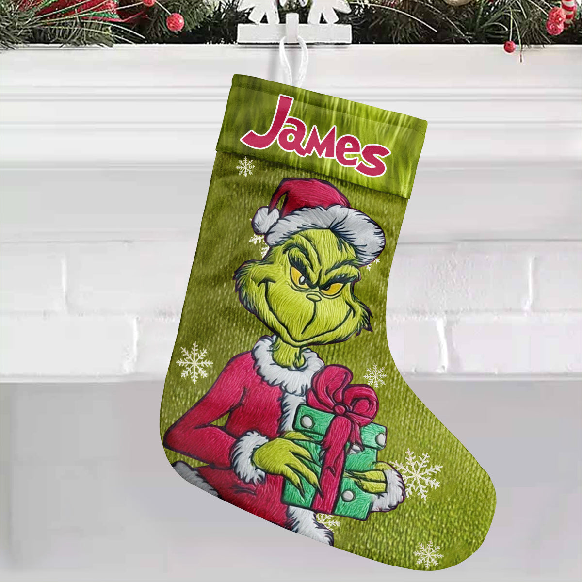 Merry Grinchmas - Personalized Stole Christmas Christmas Stockings