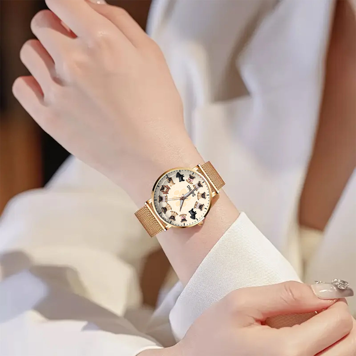 Life Is Better With My Dogs - Personalized Dog Women Hand Watch