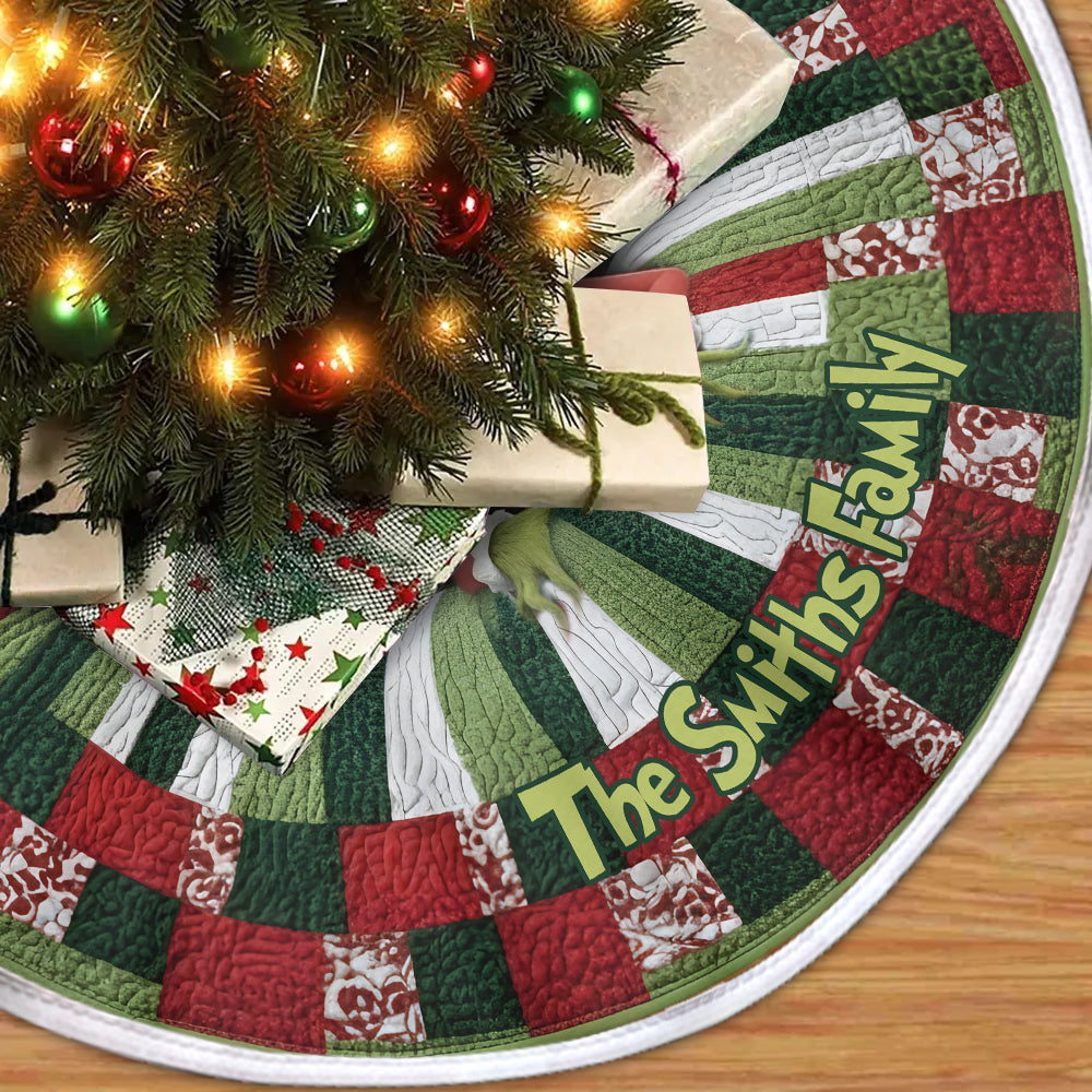 Vol de Noël Vert Coquin 3D Abysse - Cadeaux de Noël Volés - Jupe de sapin de Noël personnalisée