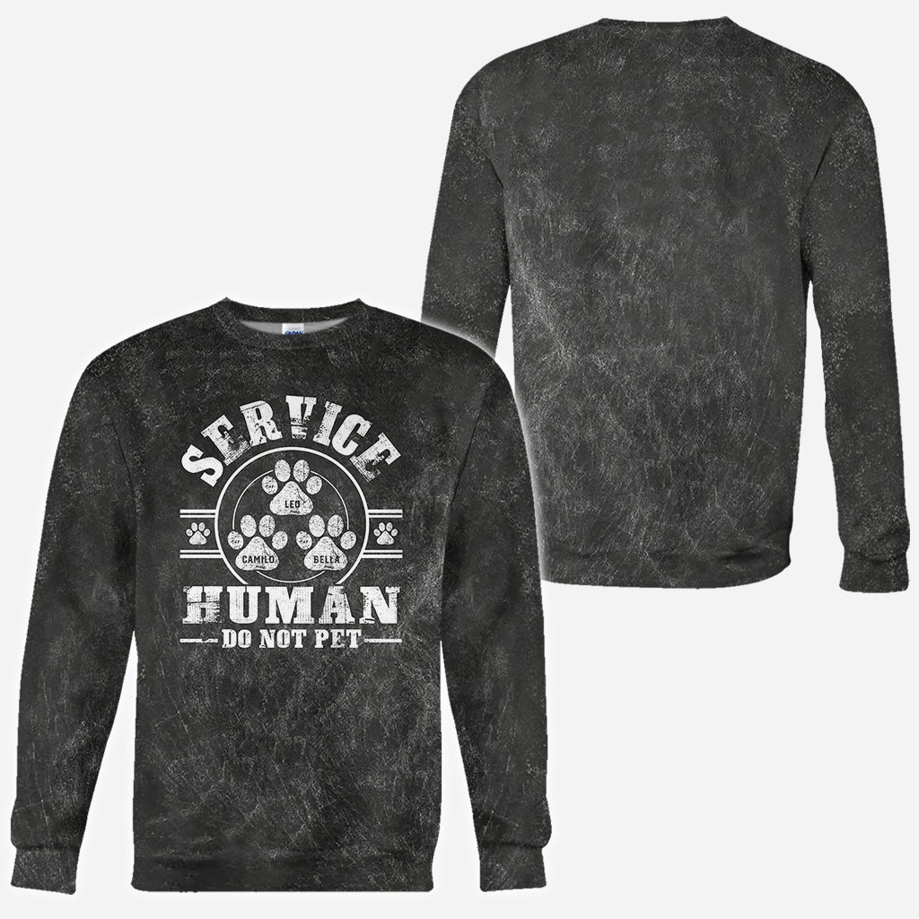 Service Human Do Not Pet - Personalized Dog All Over Shirt