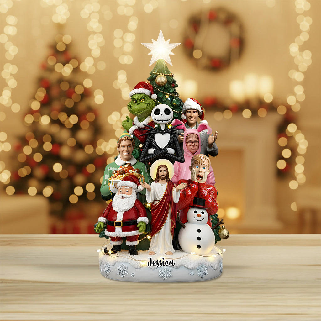 Joyeux Noël - Étole de Noël personnalisée sur plaque acrylique en forme personnalisée