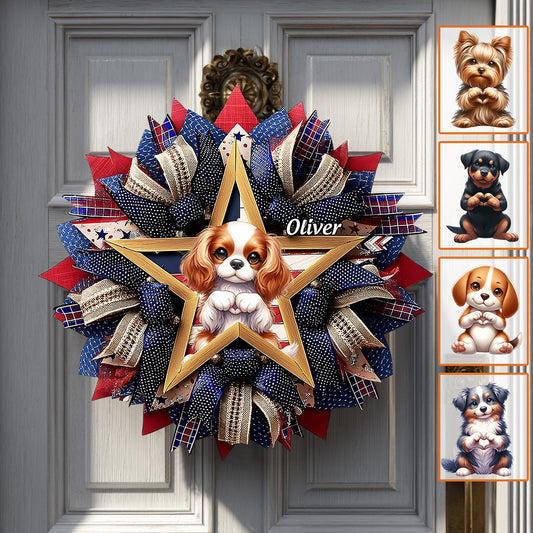 Paws &amp; Patriot - Panneau en bois personnalisé pour chien