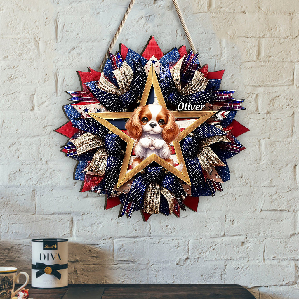 Paws &amp; Patriot - Panneau en bois personnalisé pour chien