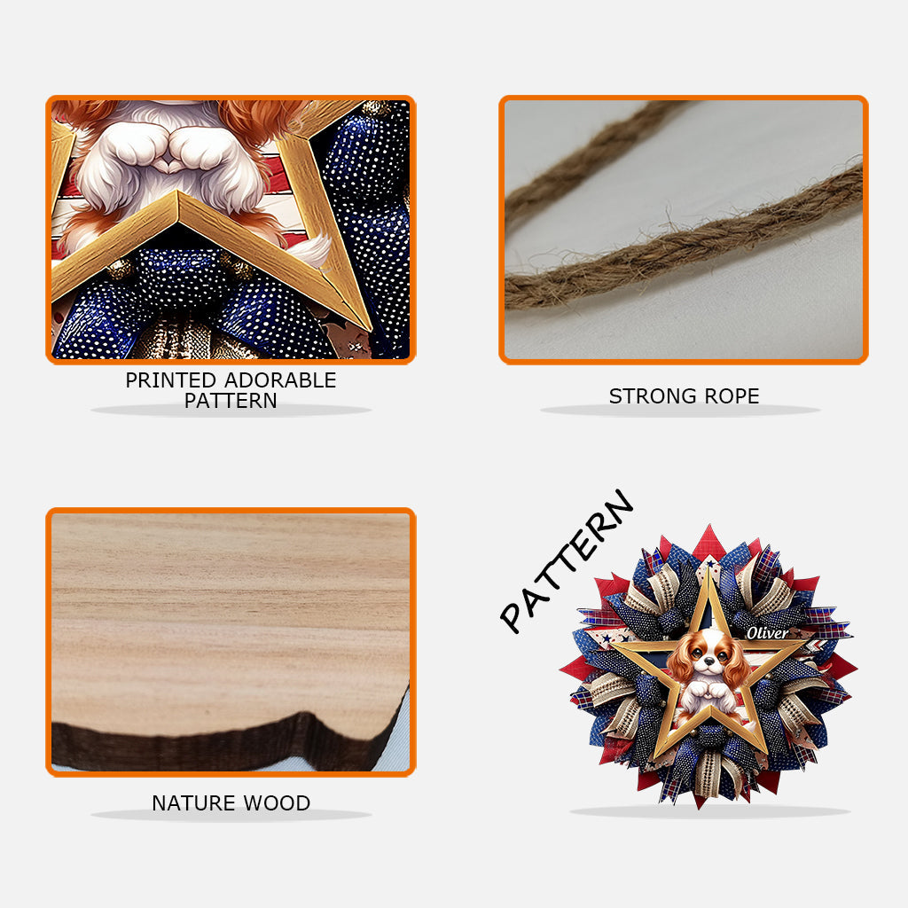 Paws &amp; Patriot - Panneau en bois personnalisé pour chien