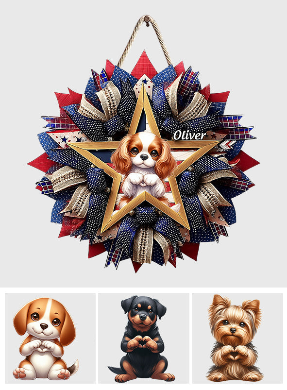 Paws &amp; Patriot - Panneau en bois personnalisé pour chien