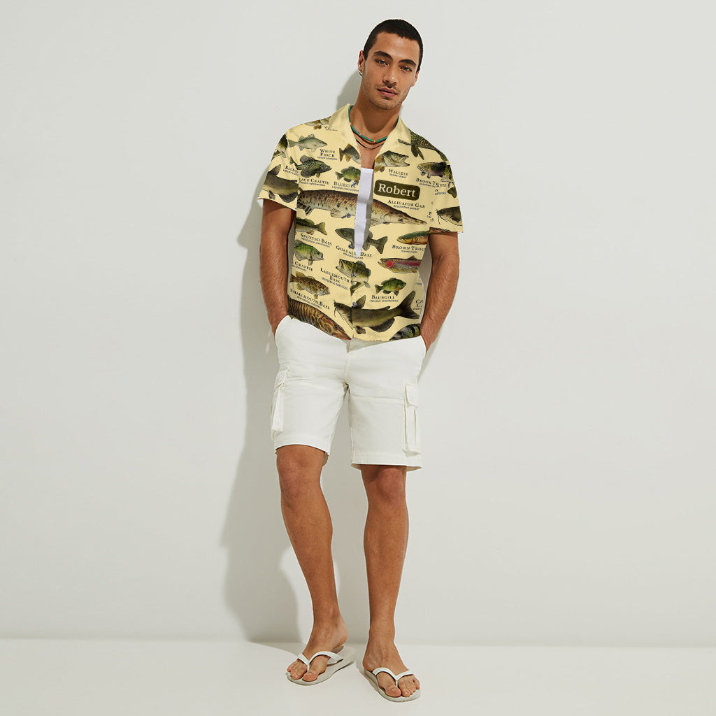Poisson d'Amérique - Chemise hawaïenne de pêche personnalisée