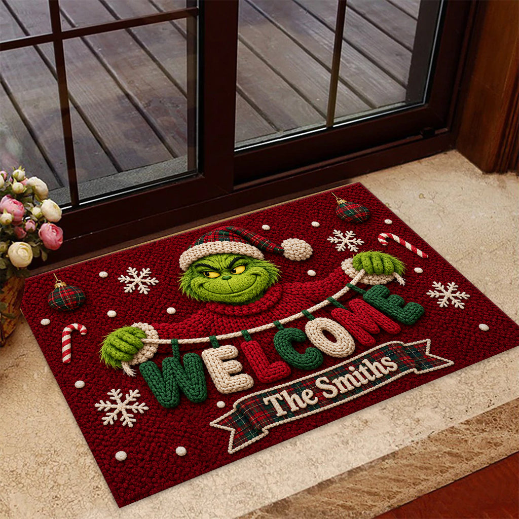 Merry Christmas - Personalized Stole Christmas Doormat
