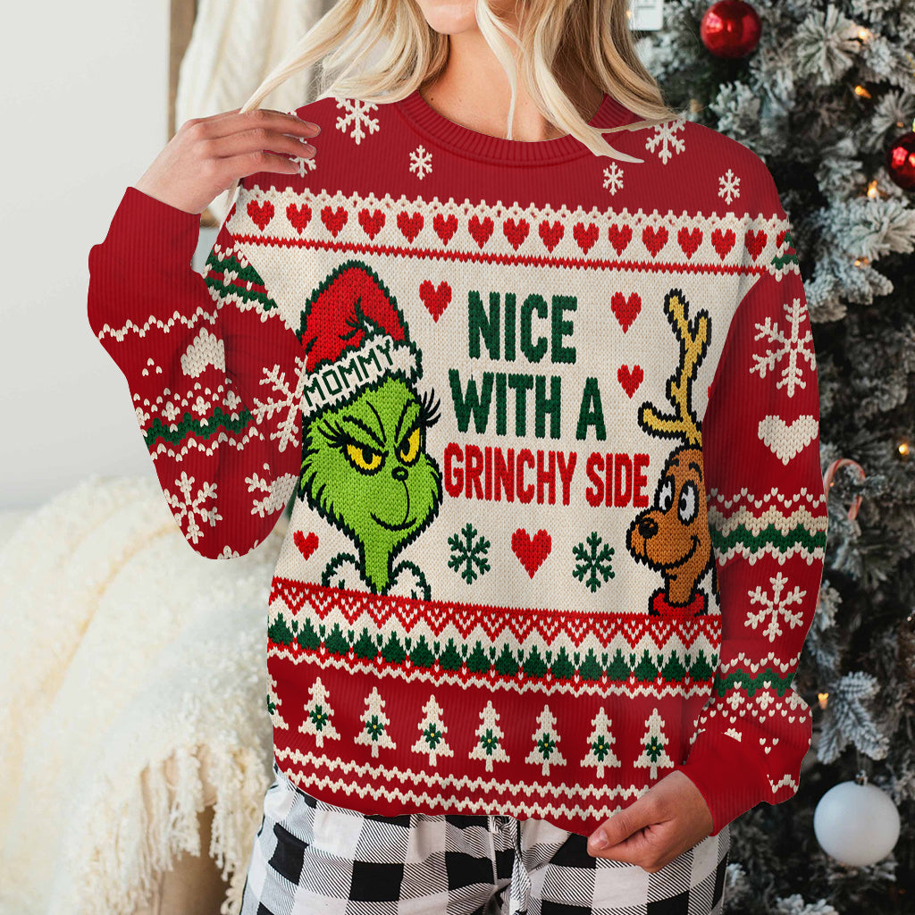 Naughty Looks Good on Us - Personalized Stole Christmas Ugly Sweater