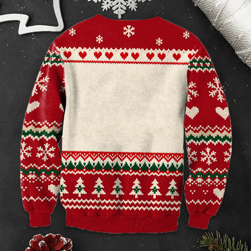 Naughty Looks Good on Us - Personalized Stole Christmas Ugly Sweater