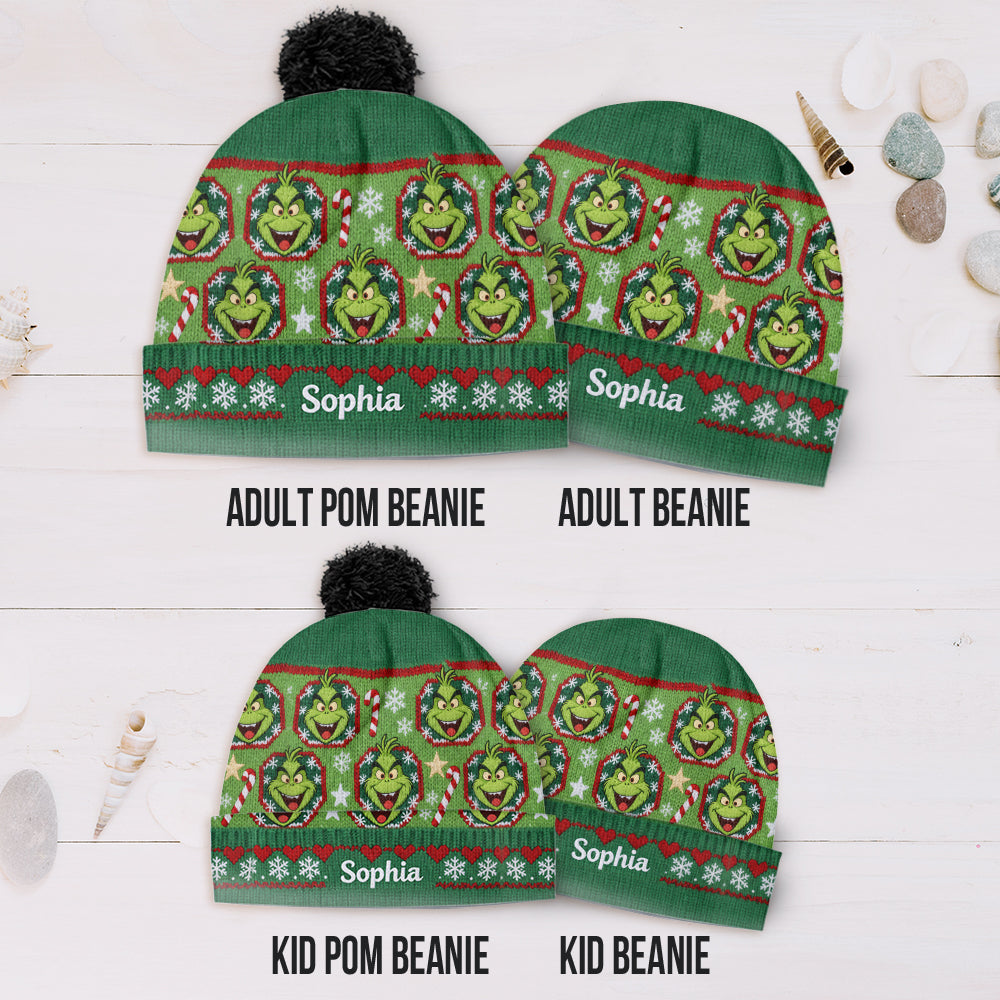 Joyeux Grinchmass - Bonnet de Noël personnalisé avec étole