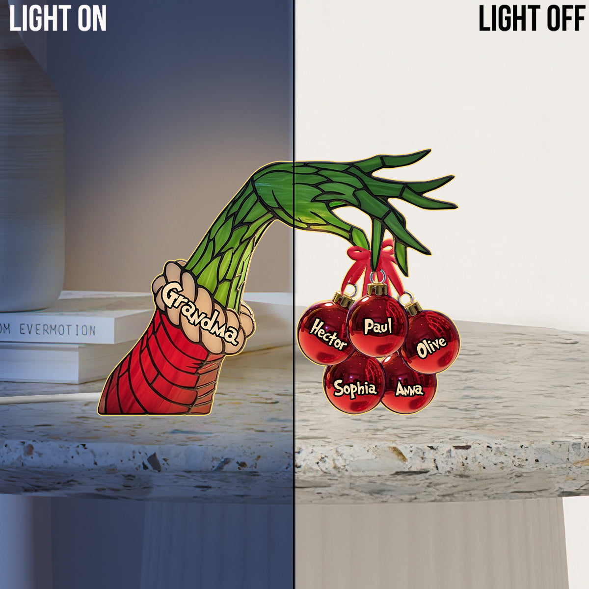 Merry Christmas - Personalized Stole Christmas Acrylic LED Night Light