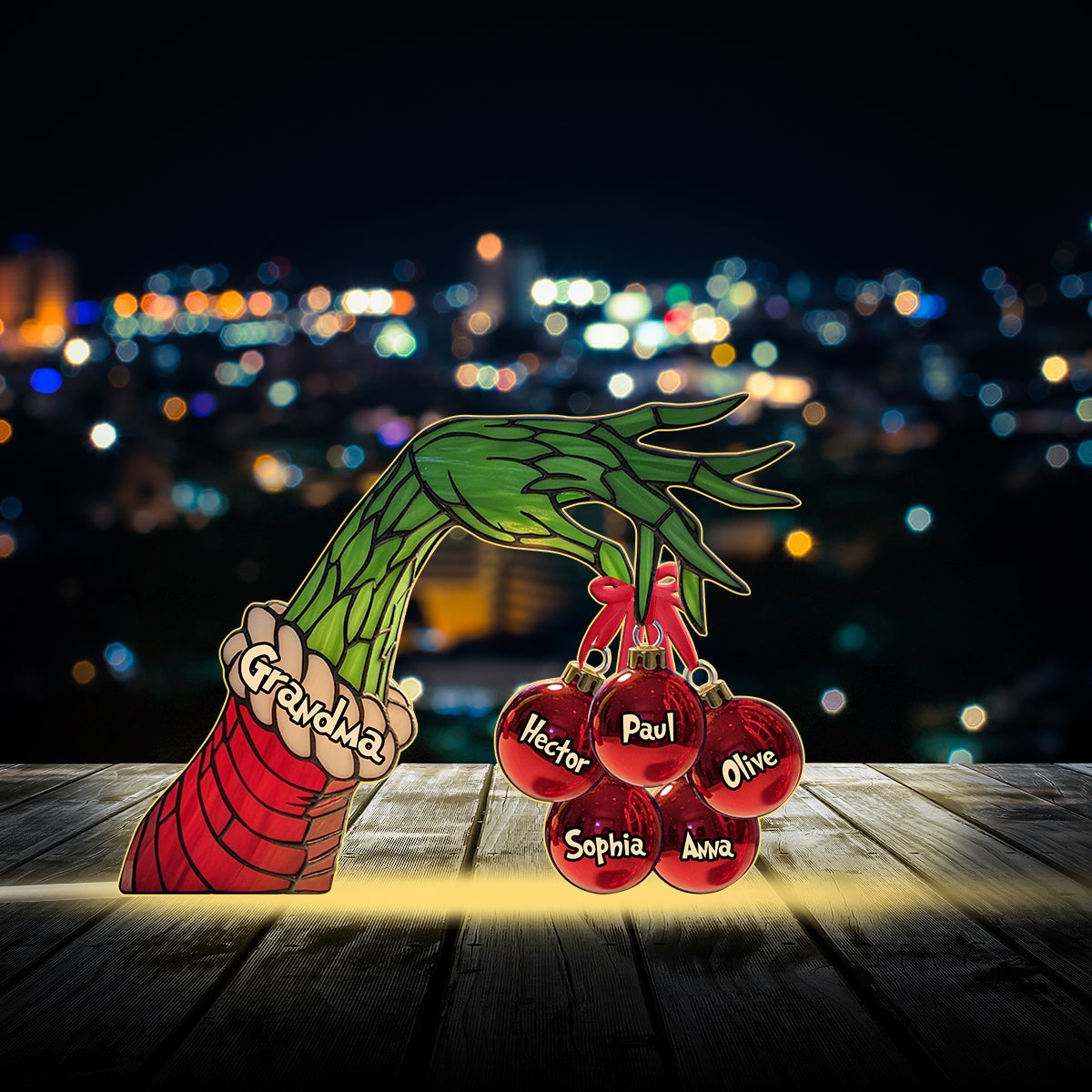 Merry Christmas - Personalized Stole Christmas Acrylic LED Night Light