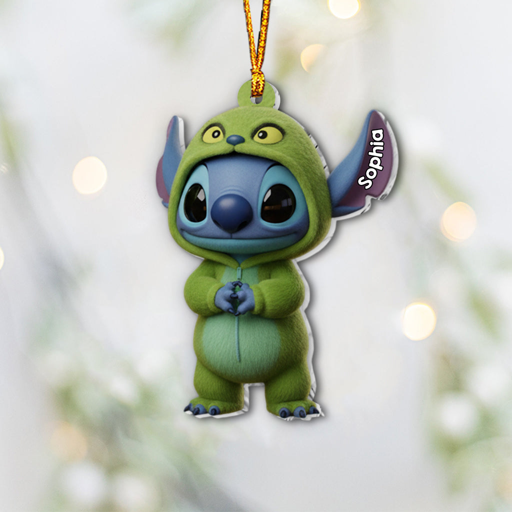 Merry Christmas Blue And Green Friends - Personalized Stole Christmas Ornament