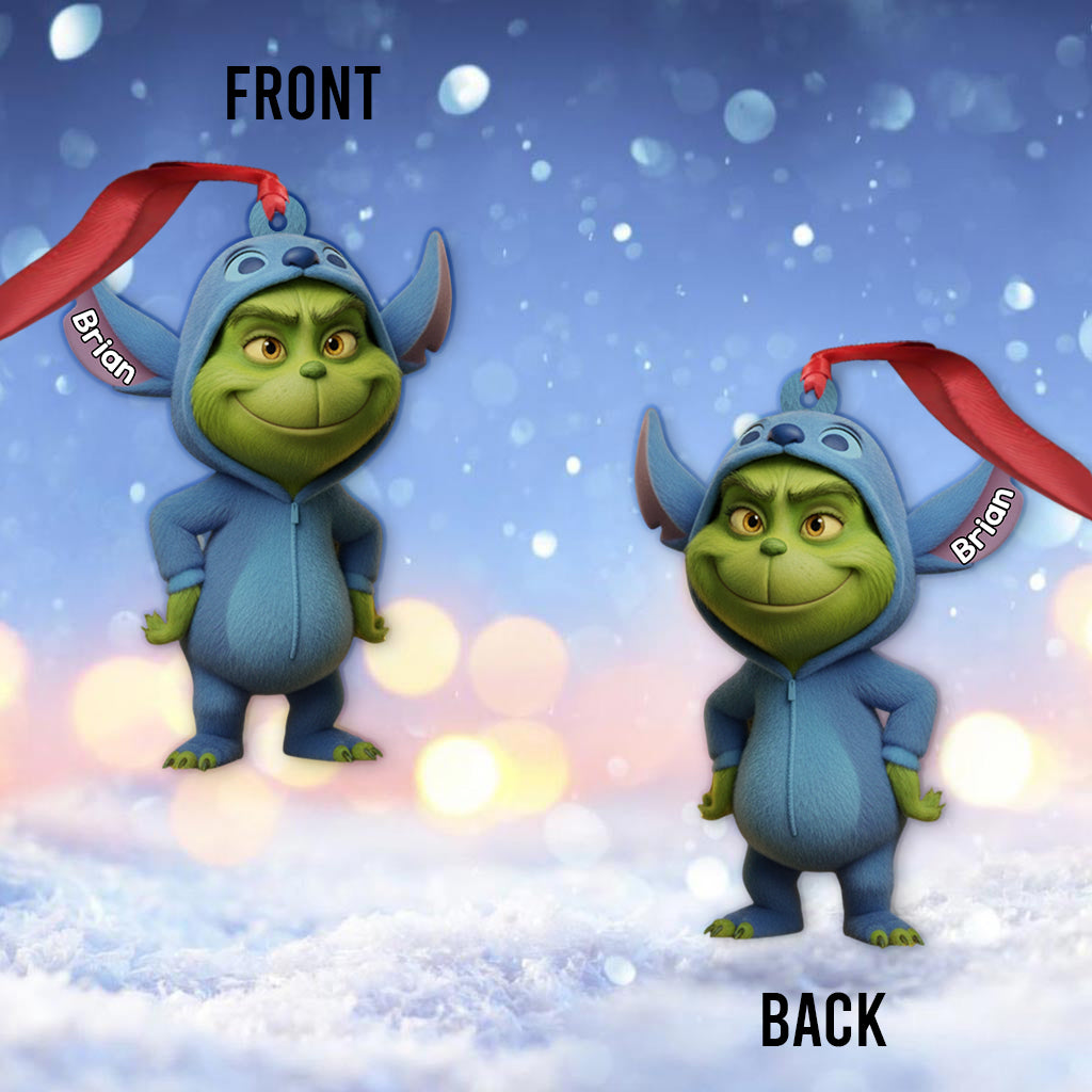 Merry Christmas Blue And Green Friends - Personalized Stole Christmas Ornament