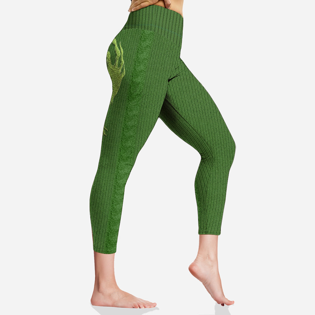 Il a volé mon cœur et possède mes fesses - Leggings de Noël personnalisés « Il a volé mon cœur et possède mes fesses »