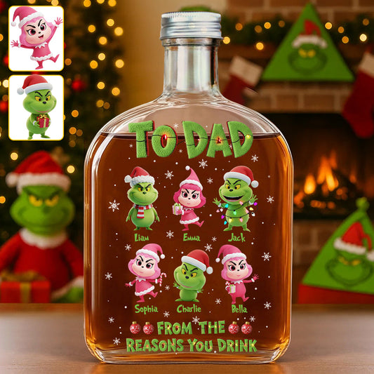 De Reasons You Drink - Bouteille de vin personnalisée « Étole de Noël »