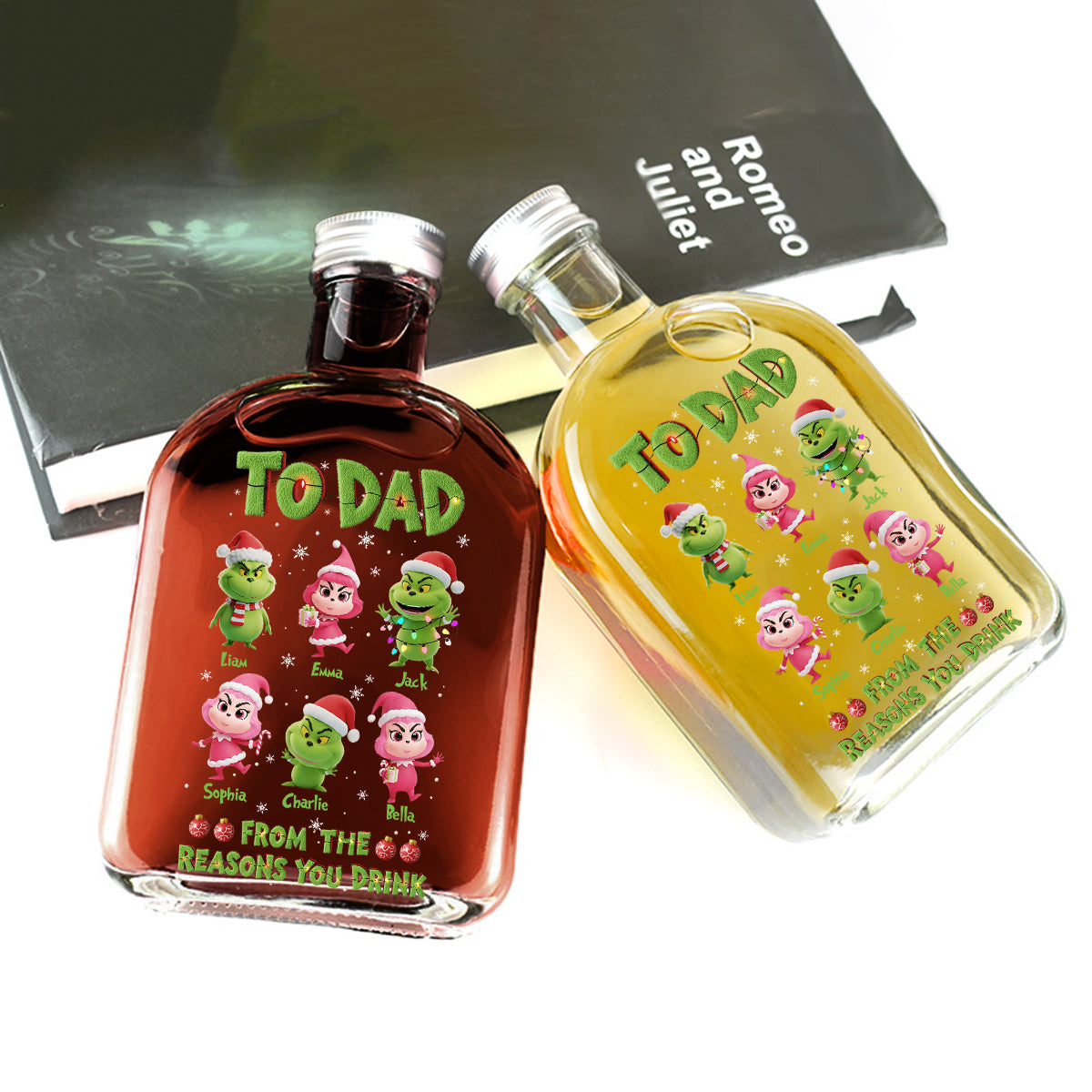 From Reasons You Drink - Personalized Stole Christmas Wine Bottle