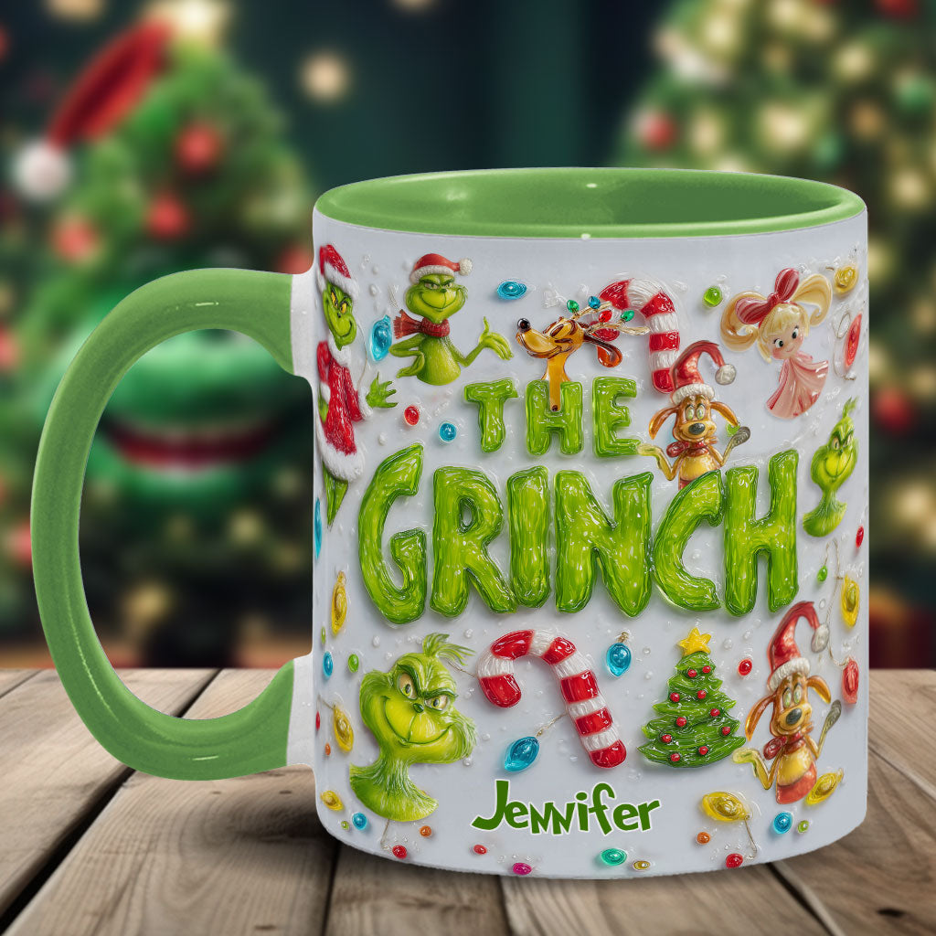 Joyeux Noël Vert - Mug décoratif personnalisé avec étole