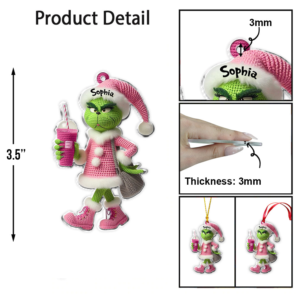 Merry Grinchmas - Personalized Stole Christmas Ornament